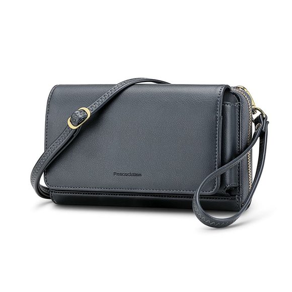 Rfid Crossbody Purses, Leather Travel Wallet, Clutch With :P - Picture 1 of 6